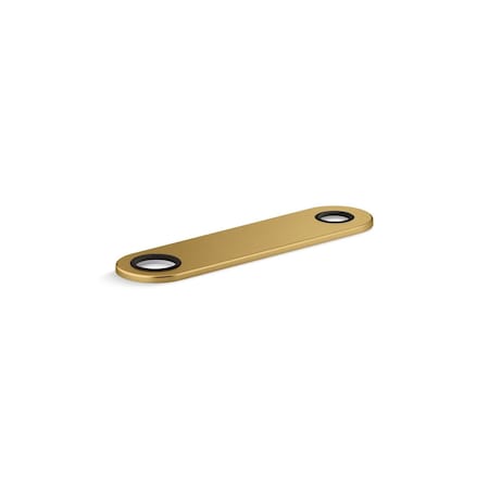 Kohler 8In Two-Hole Escutcheon Plate In Vibrant Brushed Moderne Brass 38168-2MB